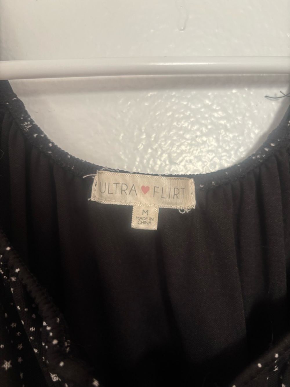 Women’s Size Medium Ultra Flirt Black Moon & Star Print Mini Dress - Picture 3 of 6